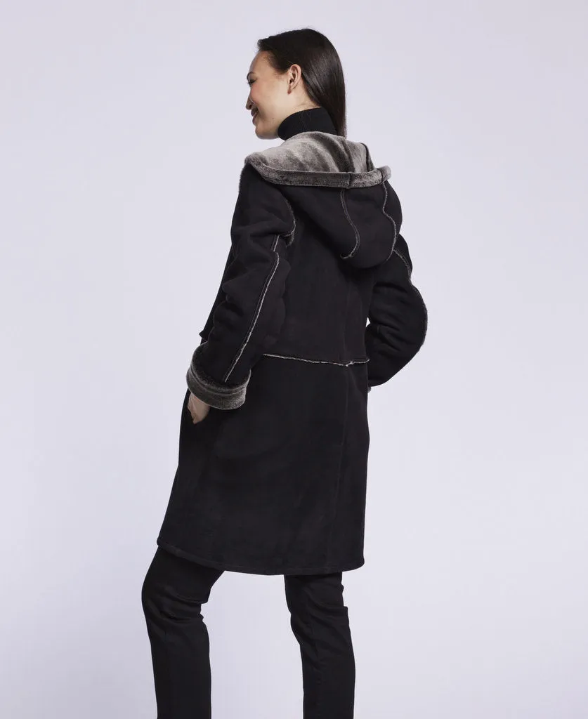 3291HD Hooded spill seam shearling