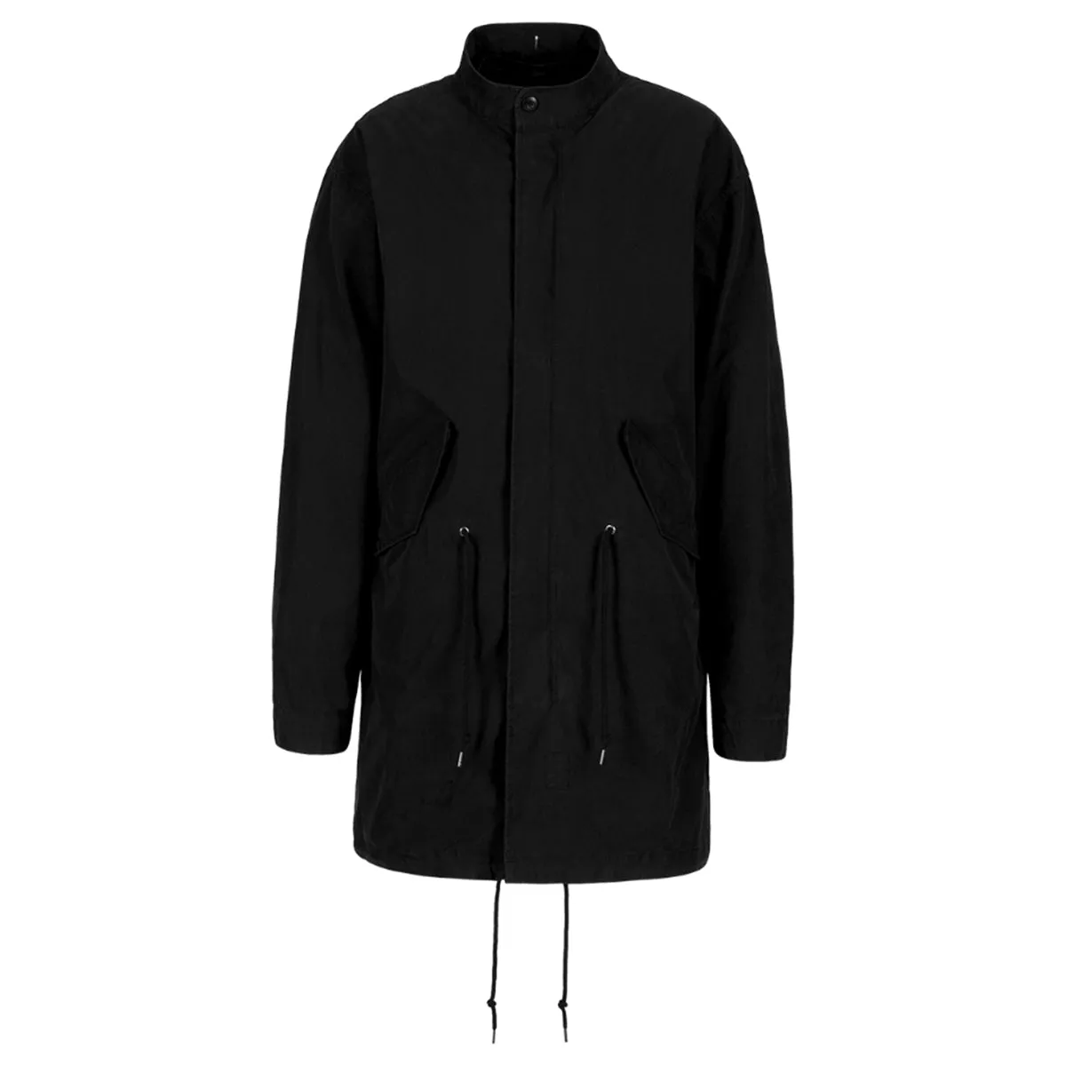 Alpha Industries Men's Black Defender Fishtail Parka and Liner