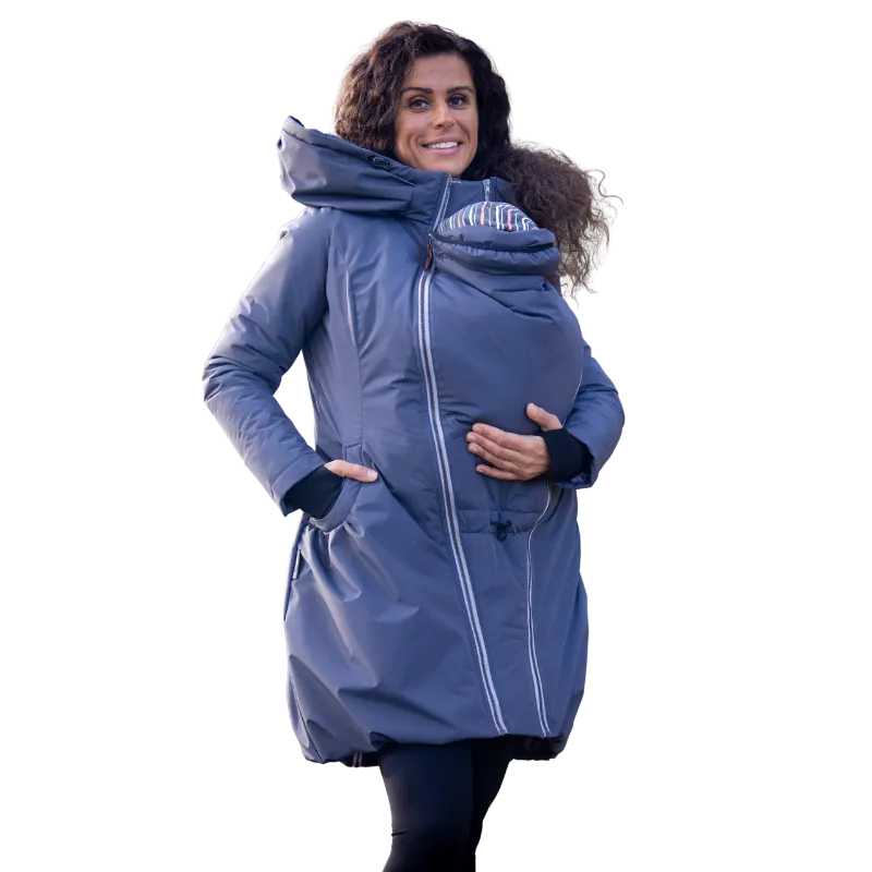 Angel Wings Babywearing Winter Coat Pewter Grey