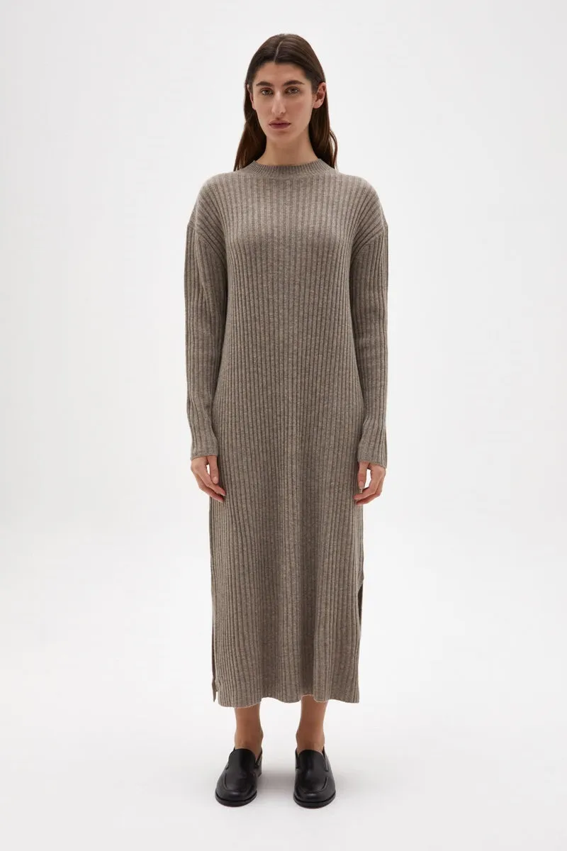 Assembly Label - Wool Cashmere Rib Dress - Mink Marle