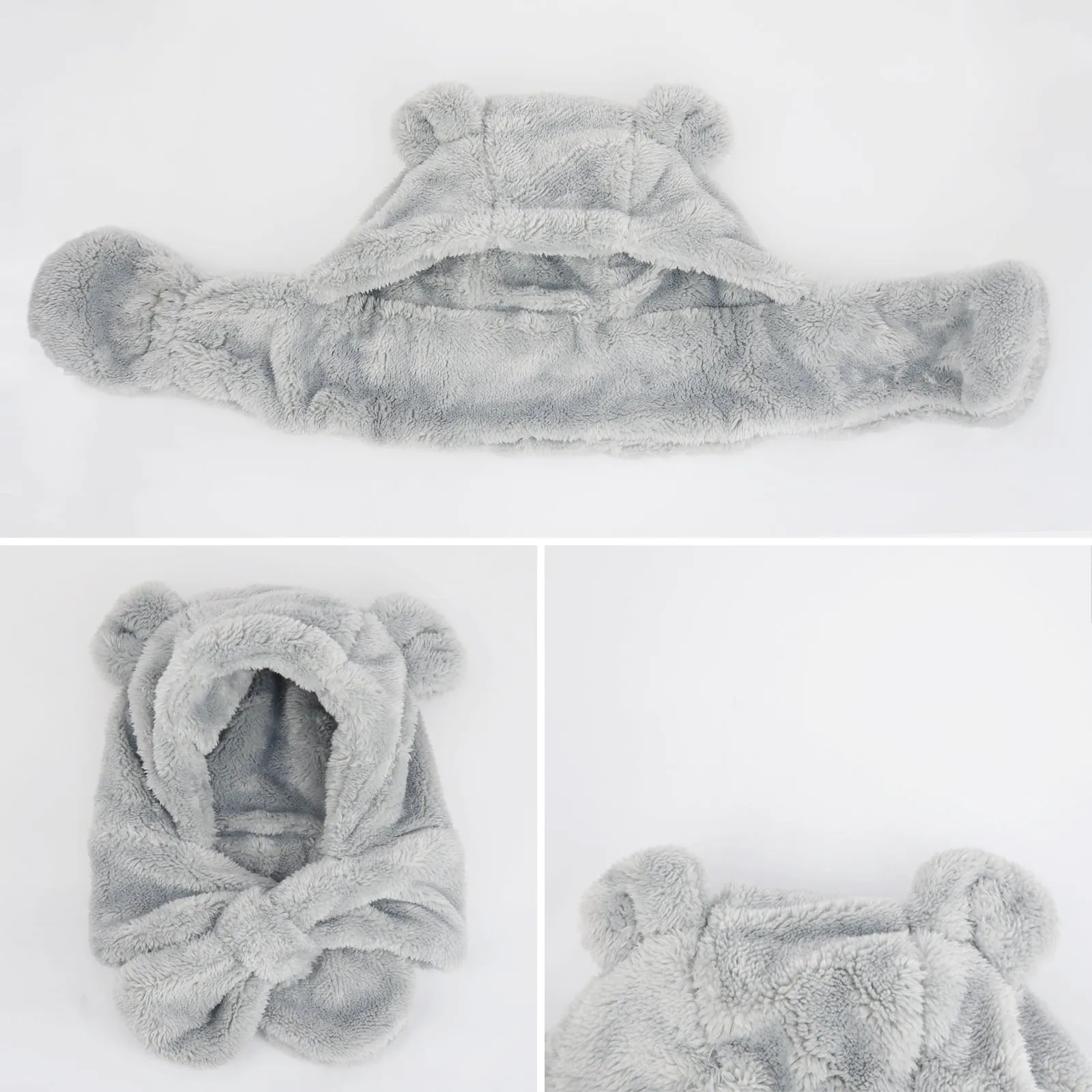 Baby Winter Earflap Bunny Bear Cozy Plush Fleece Hat | Cheetah