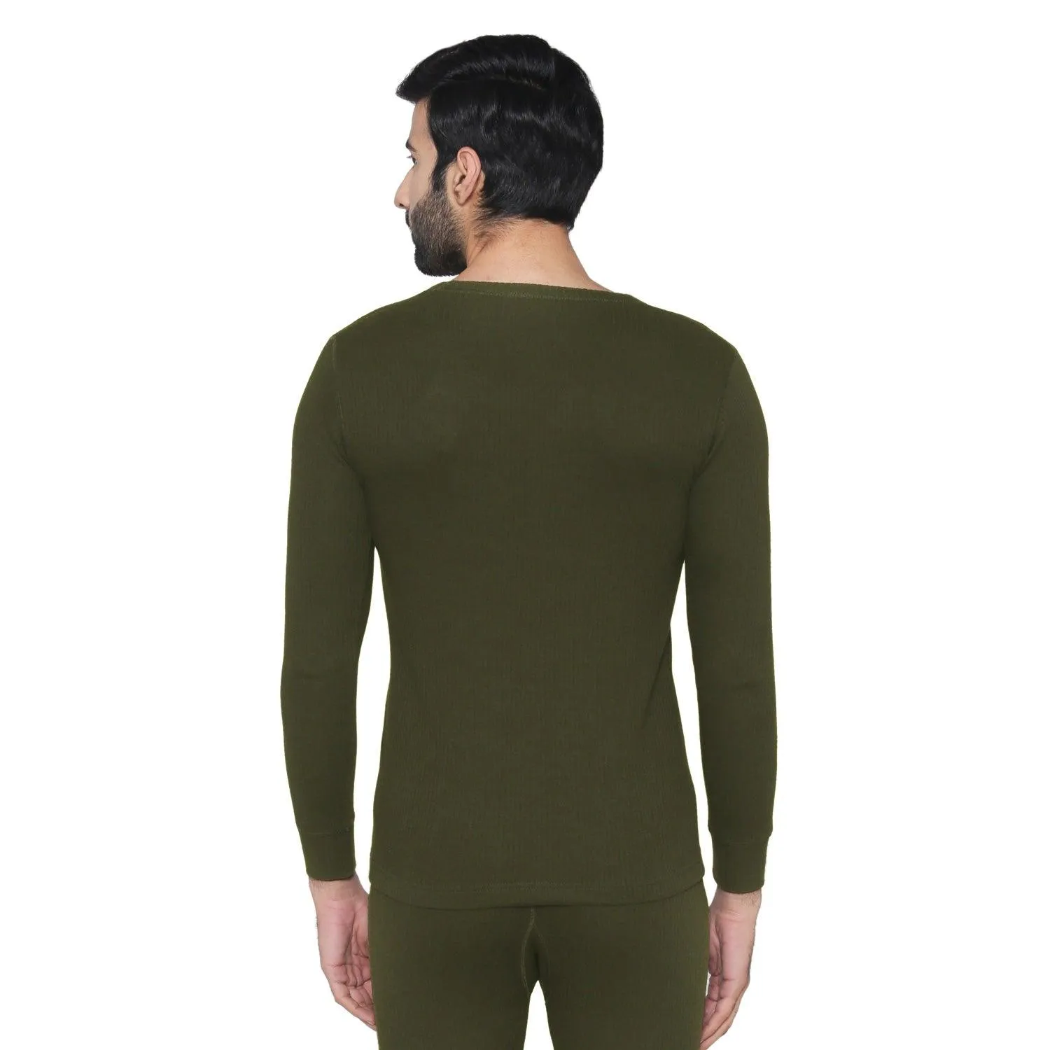 Bontact Men's Plain Regular Fit Thermal Vest - Olive