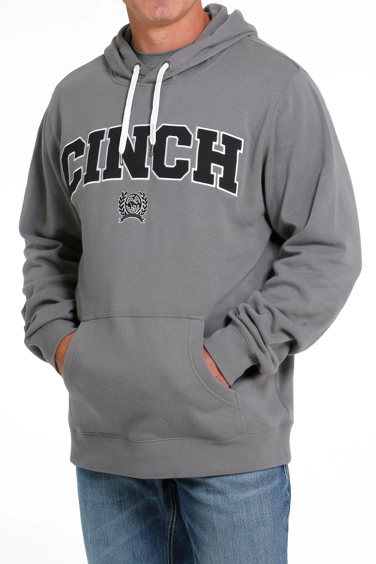 Cinch Men's Gray Logo Hoodie