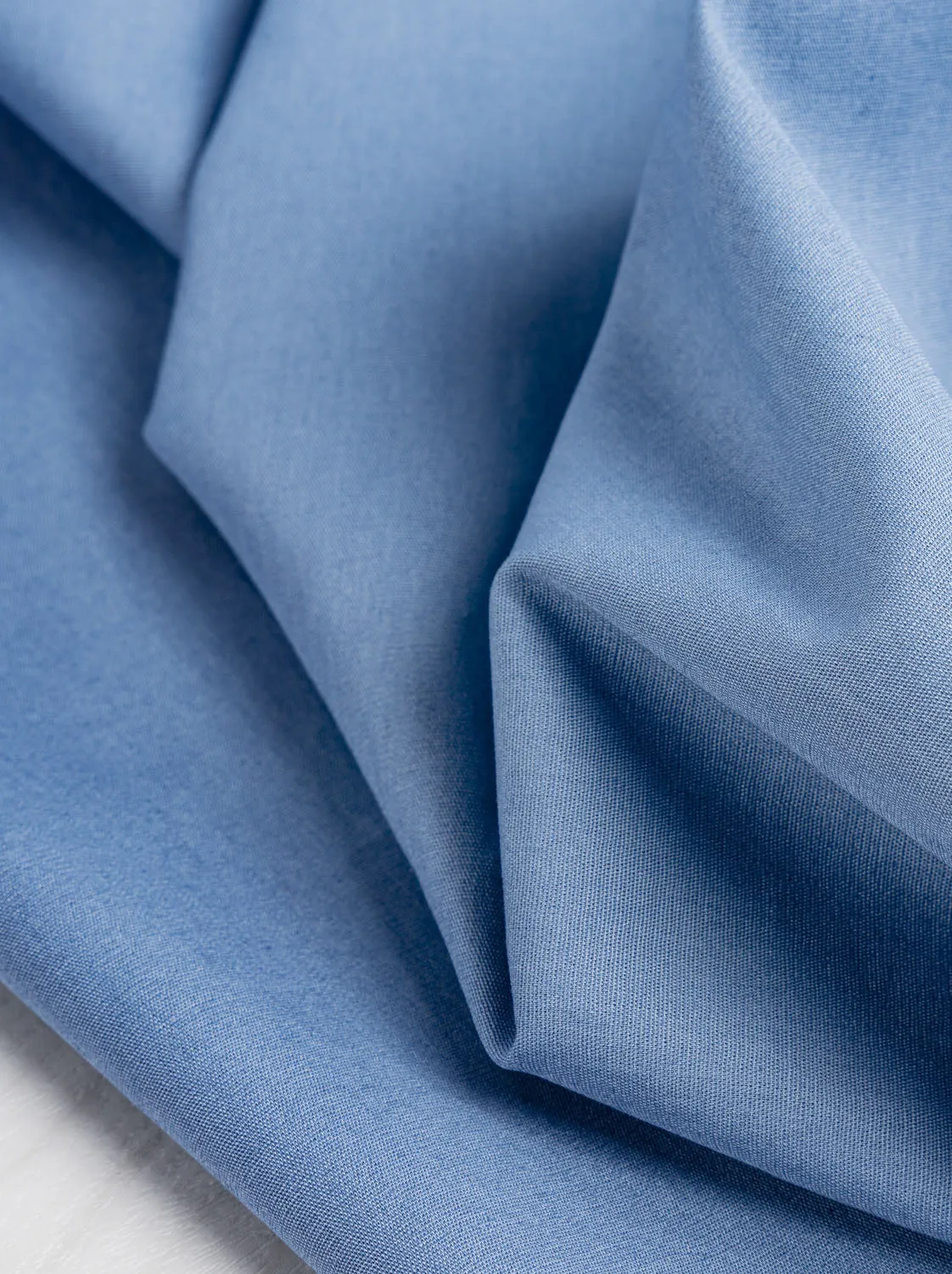 Core Collection Lightweight Silky Cotton Poplin - Slate Blue - Swatch