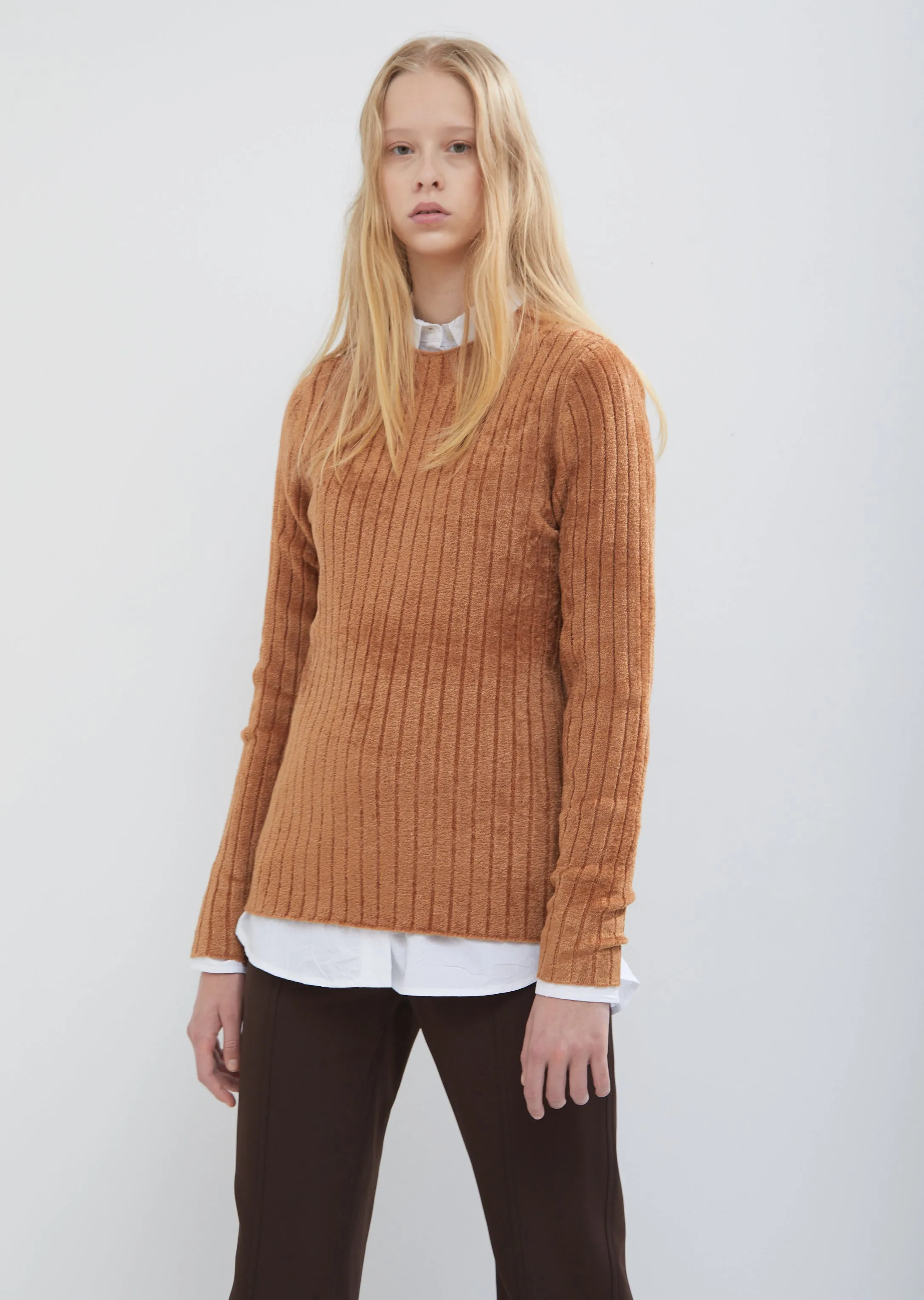 Dion Velour Mock Neck Sweater