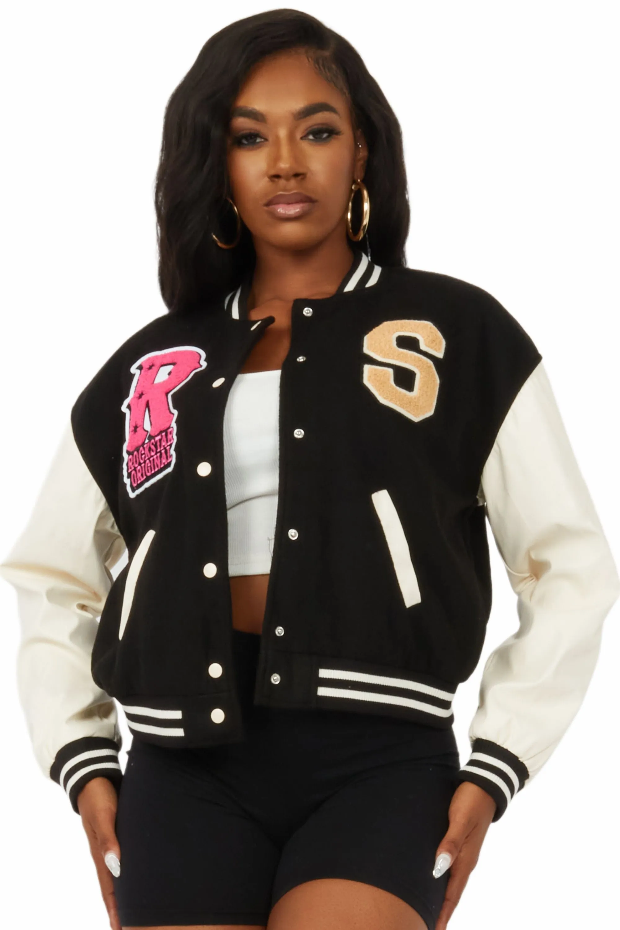 Feeny Black Varsity Jacket