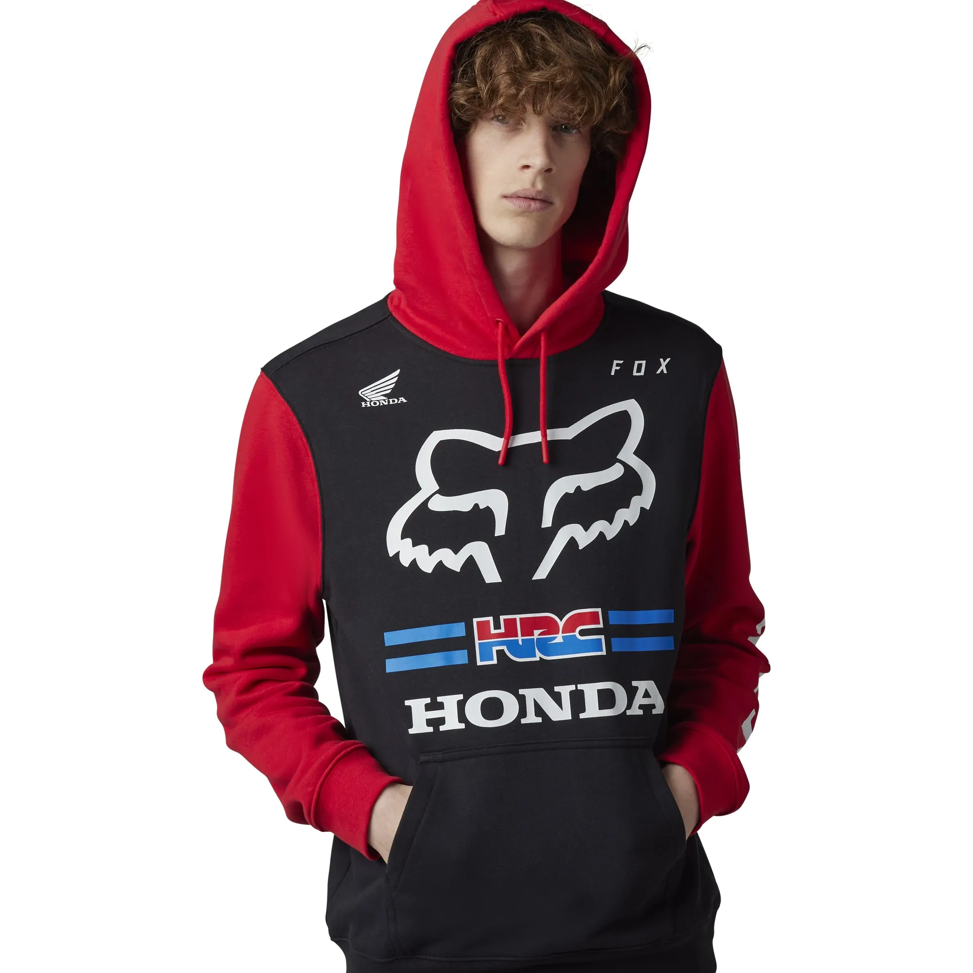 Fox Racing  Mens Honda Pullover Hoodie Sweatshirt Comfortable Warmth Flame Red