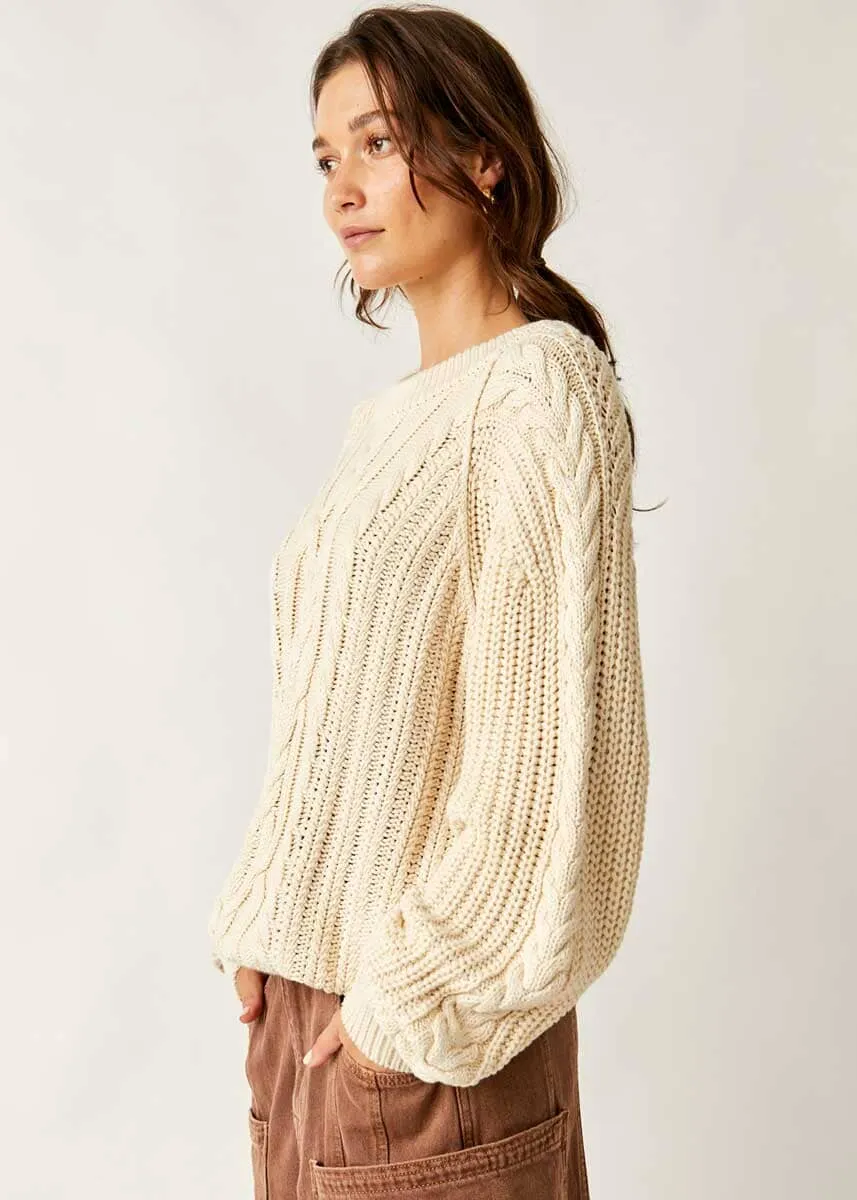 Frankie Cable Sweater - Ivory