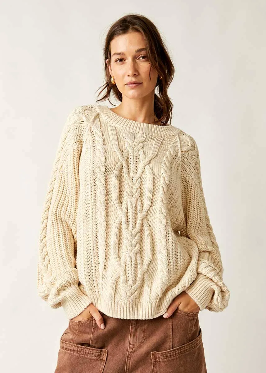 Frankie Cable Sweater - Ivory