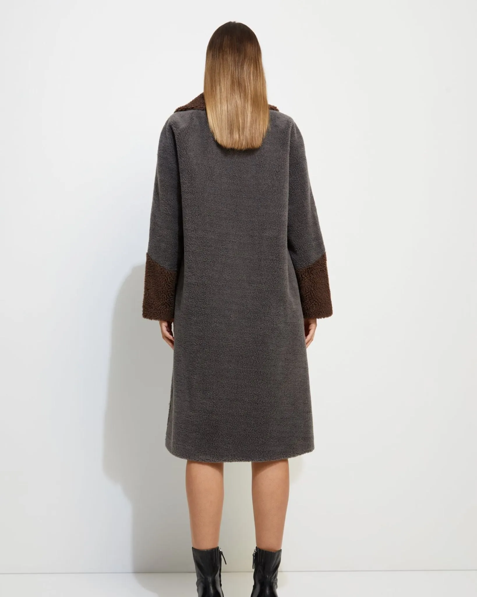 Furever Chic Coat - Granite and Brown