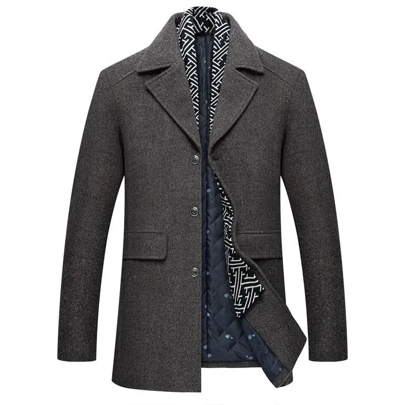 Gentlemen Scarf Premium Wool Coat