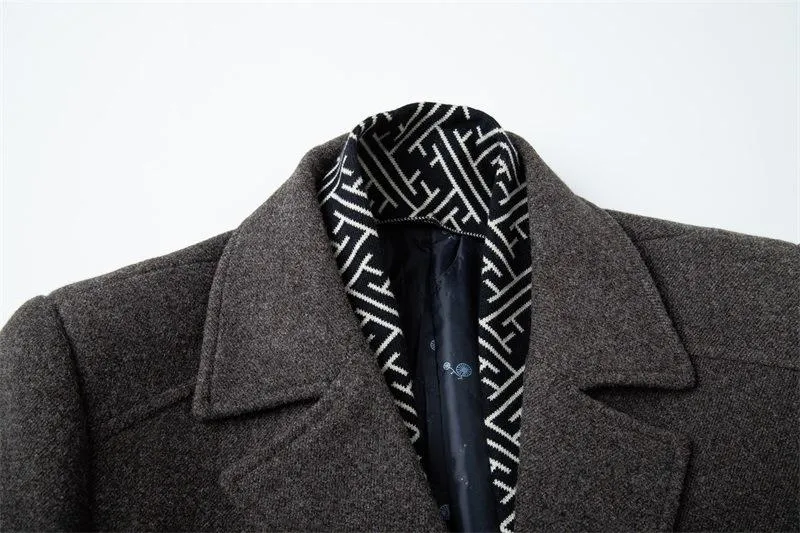 Gentlemen Scarf Premium Wool Coat