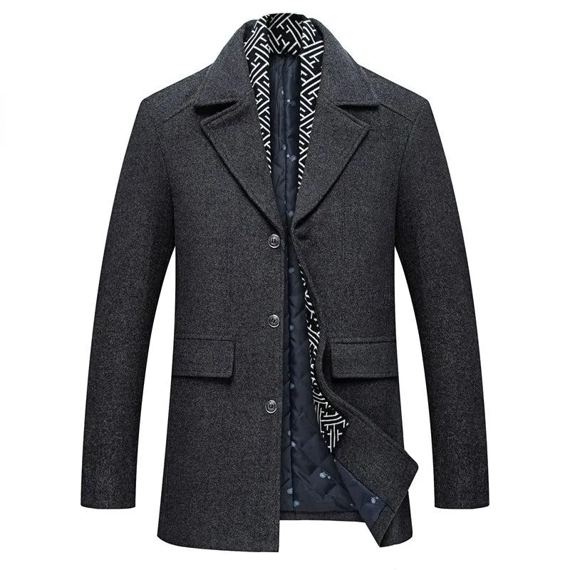 Gentlemen Scarf Premium Wool Coat