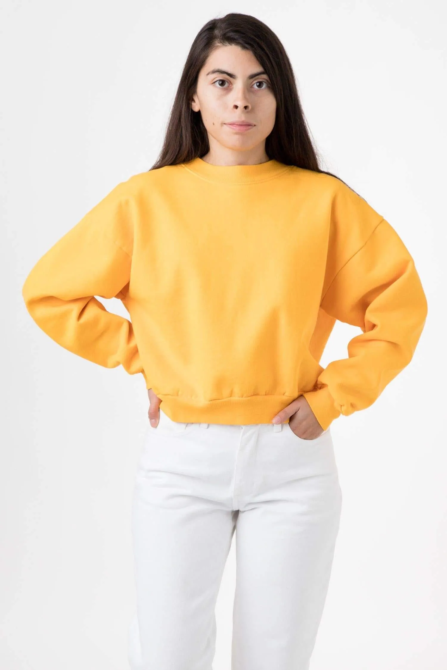 HF06 - Heavy Fleece Cropped Sweater (Garment Dye)