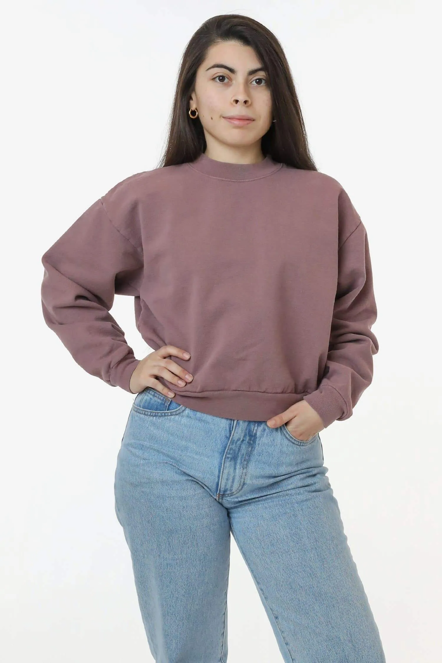 HF06 - Heavy Fleece Cropped Sweater (Garment Dye)