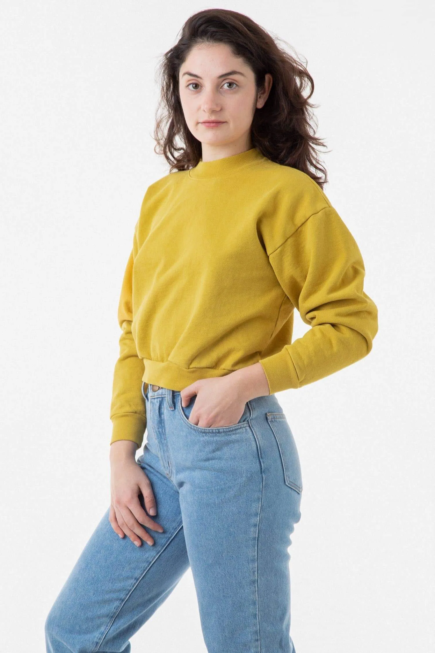 HF06 - Heavy Fleece Cropped Sweater (Garment Dye)