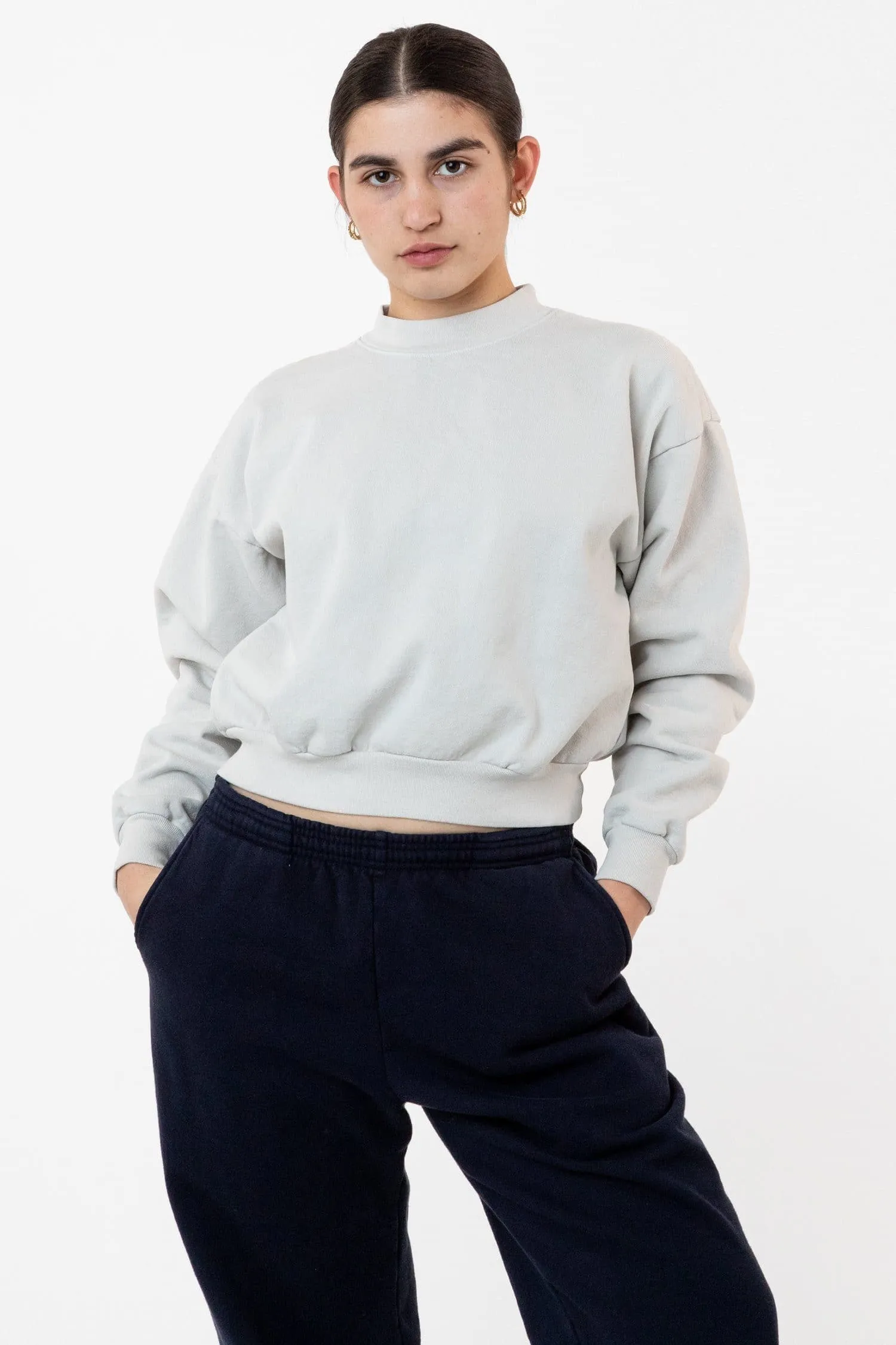 HF06 - Heavy Fleece Cropped Sweater (Garment Dye)