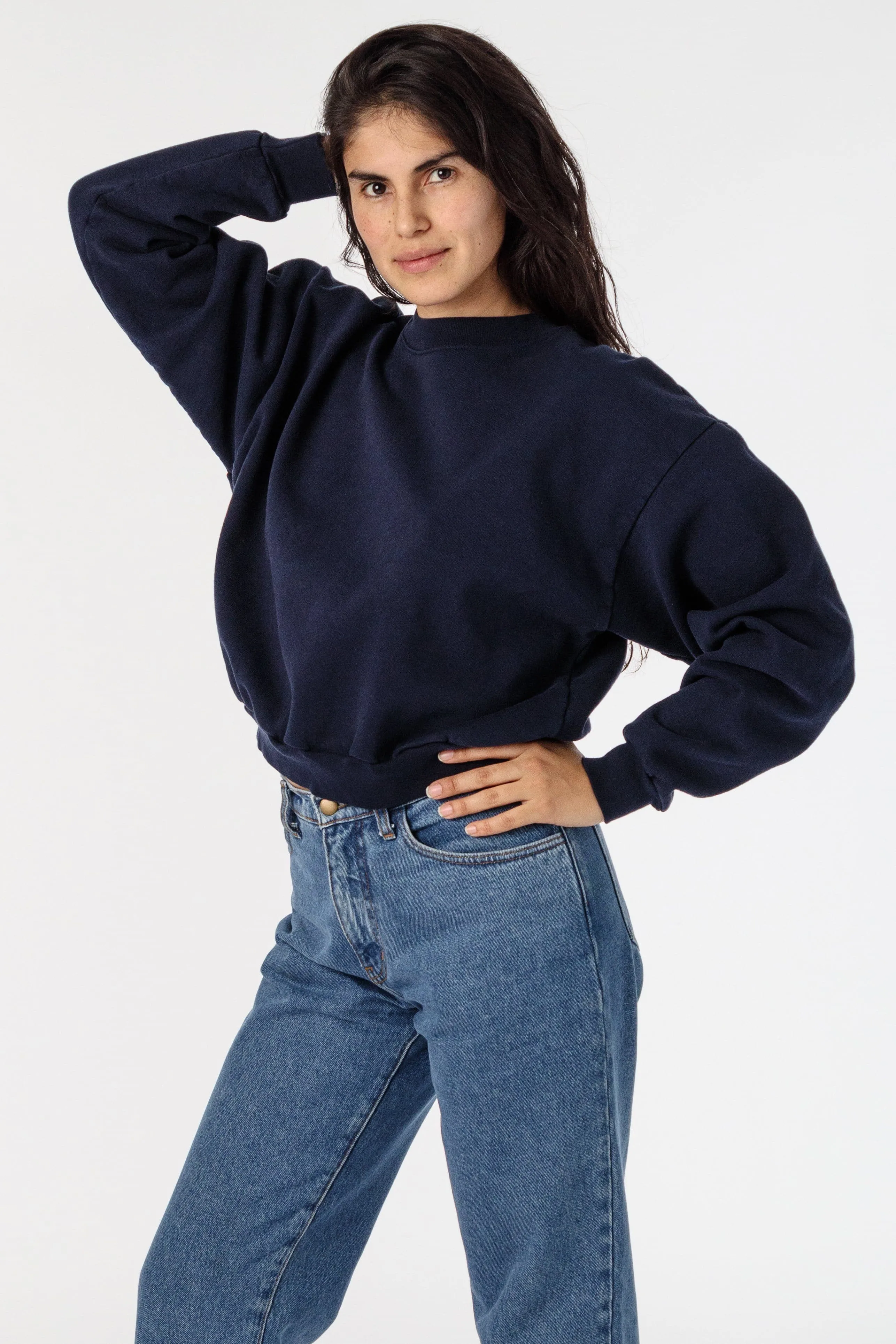 HF06 - Heavy Fleece Cropped Sweater (Garment Dye)