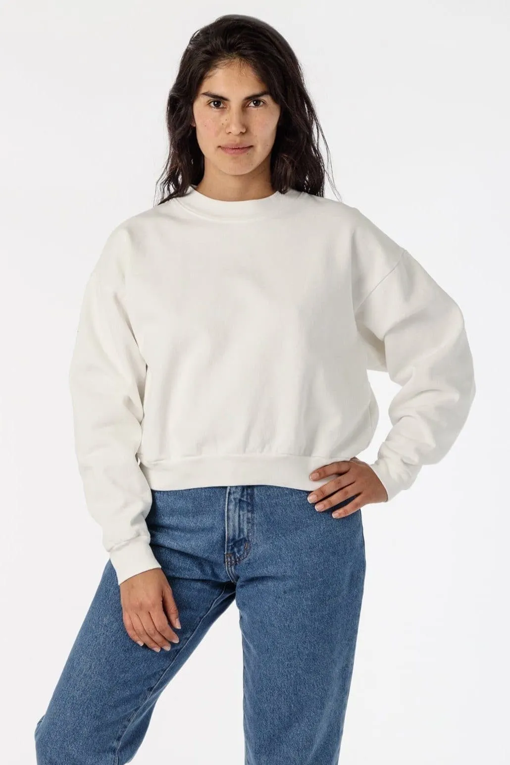 HF06 - Heavy Fleece Cropped Sweater (Garment Dye)