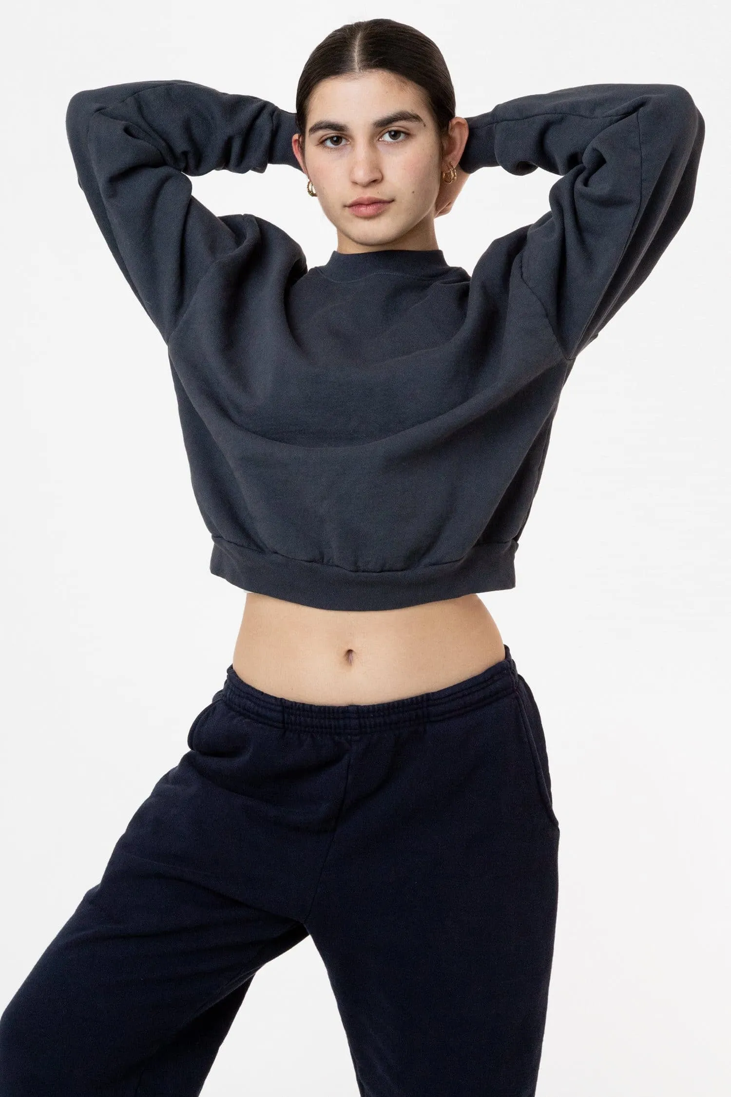 HF06 - Heavy Fleece Cropped Sweater (Garment Dye)