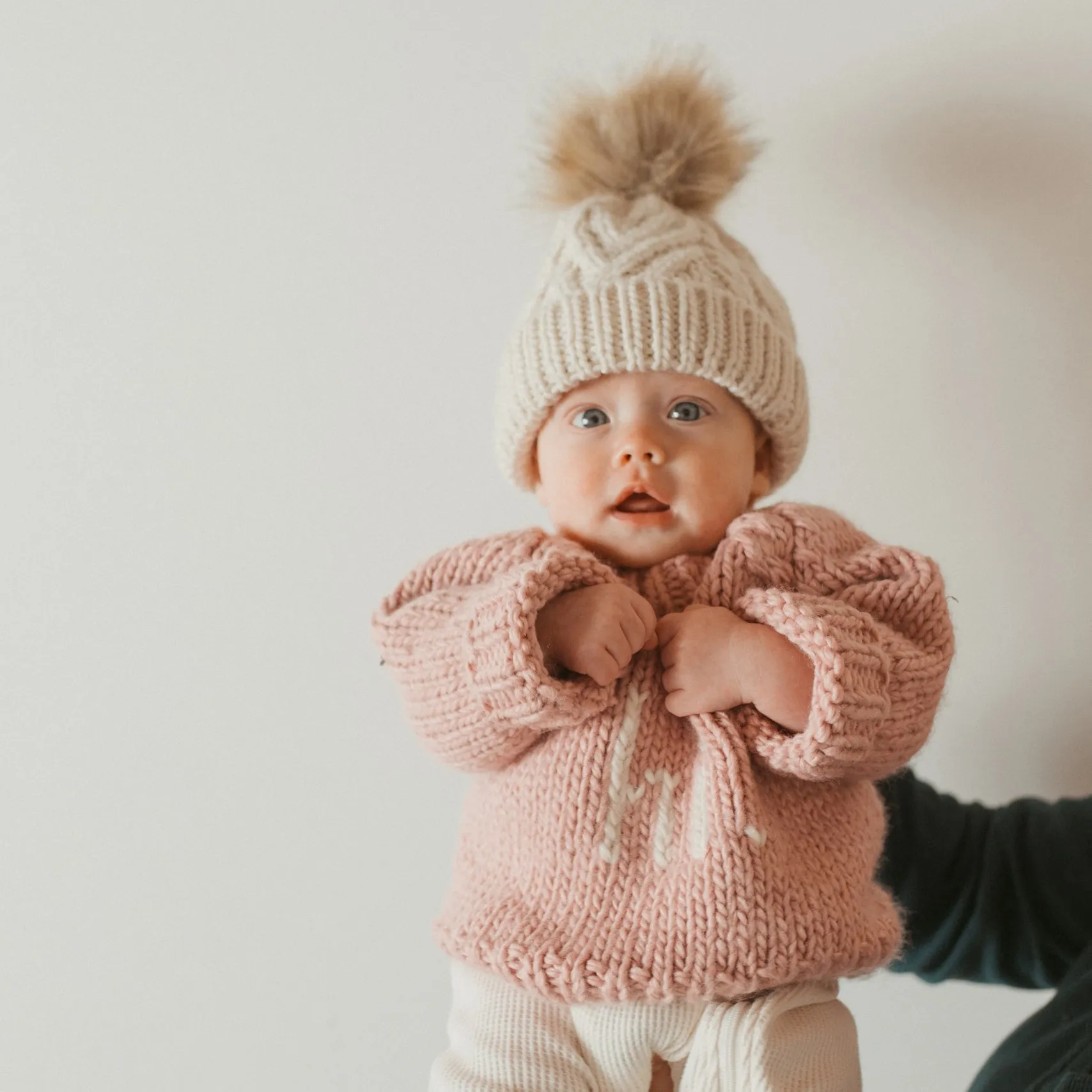 Hi. Rosy Crew Neck Sweater