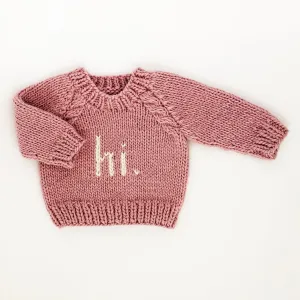 Hi. Rosy Crew Neck Sweater