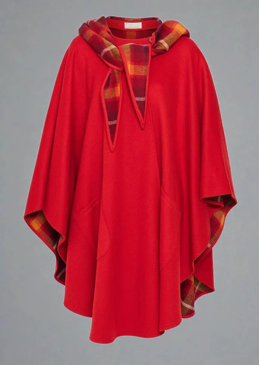 Jimmy Hourihan Bright Red Wool Walking Cape