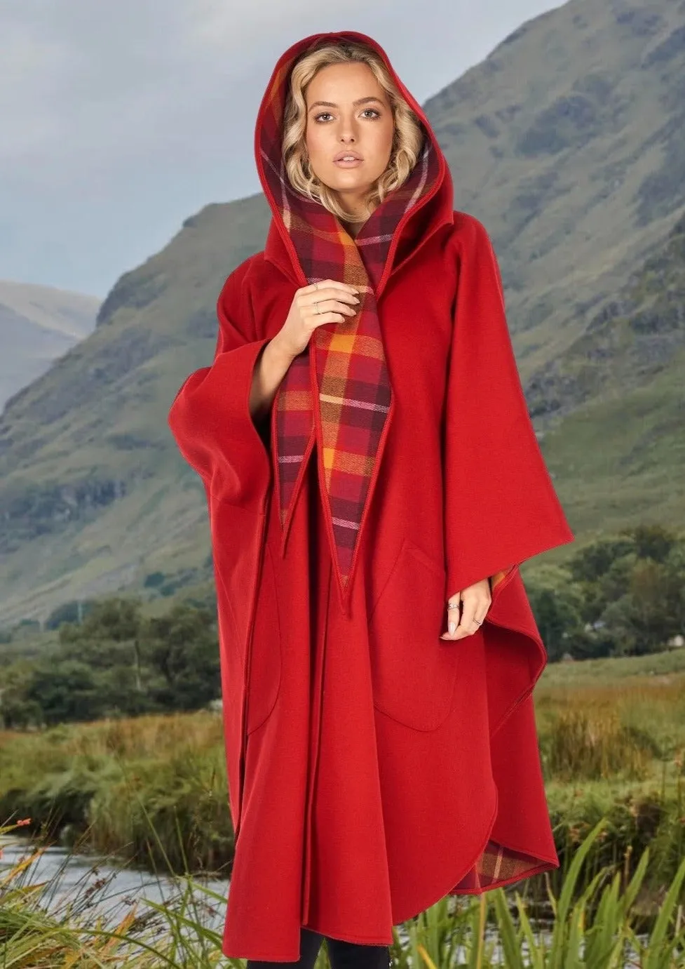 Jimmy Hourihan Bright Red Wool Walking Cape