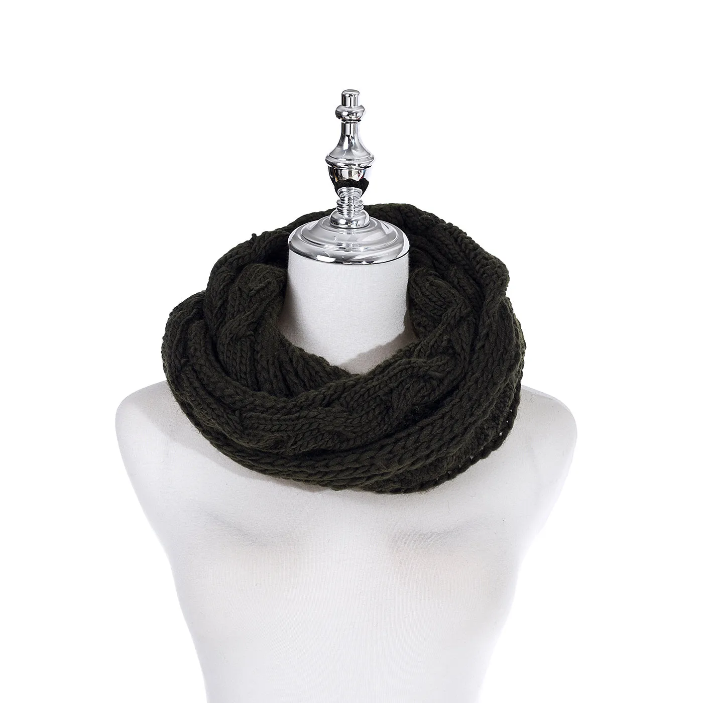 Knit Snood Olive Green