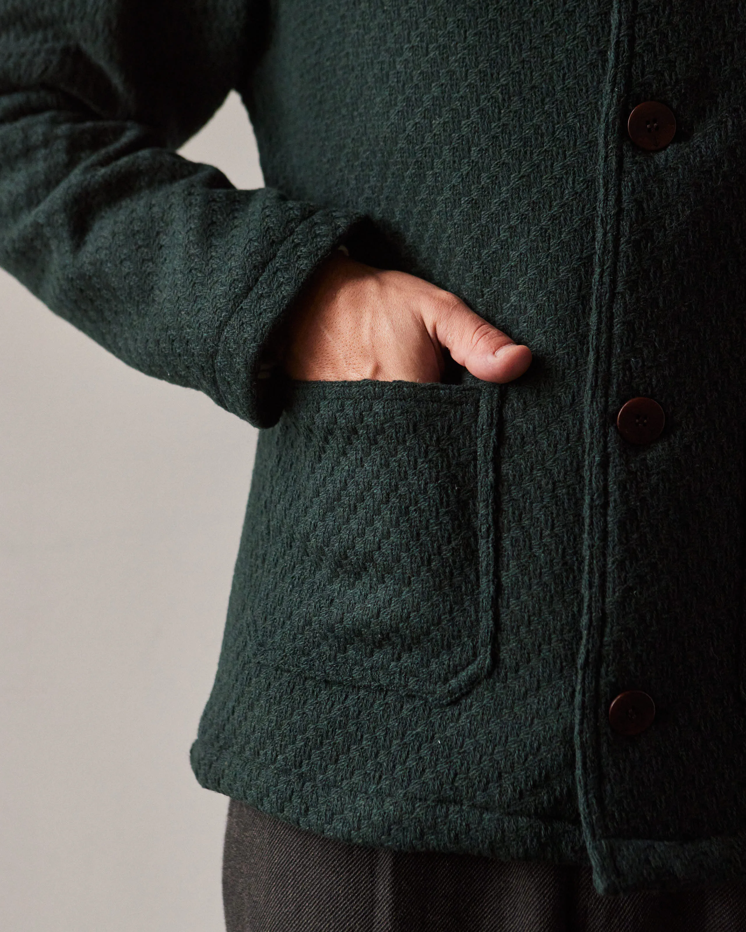 La Paz Baptista Jacket, Green Wool