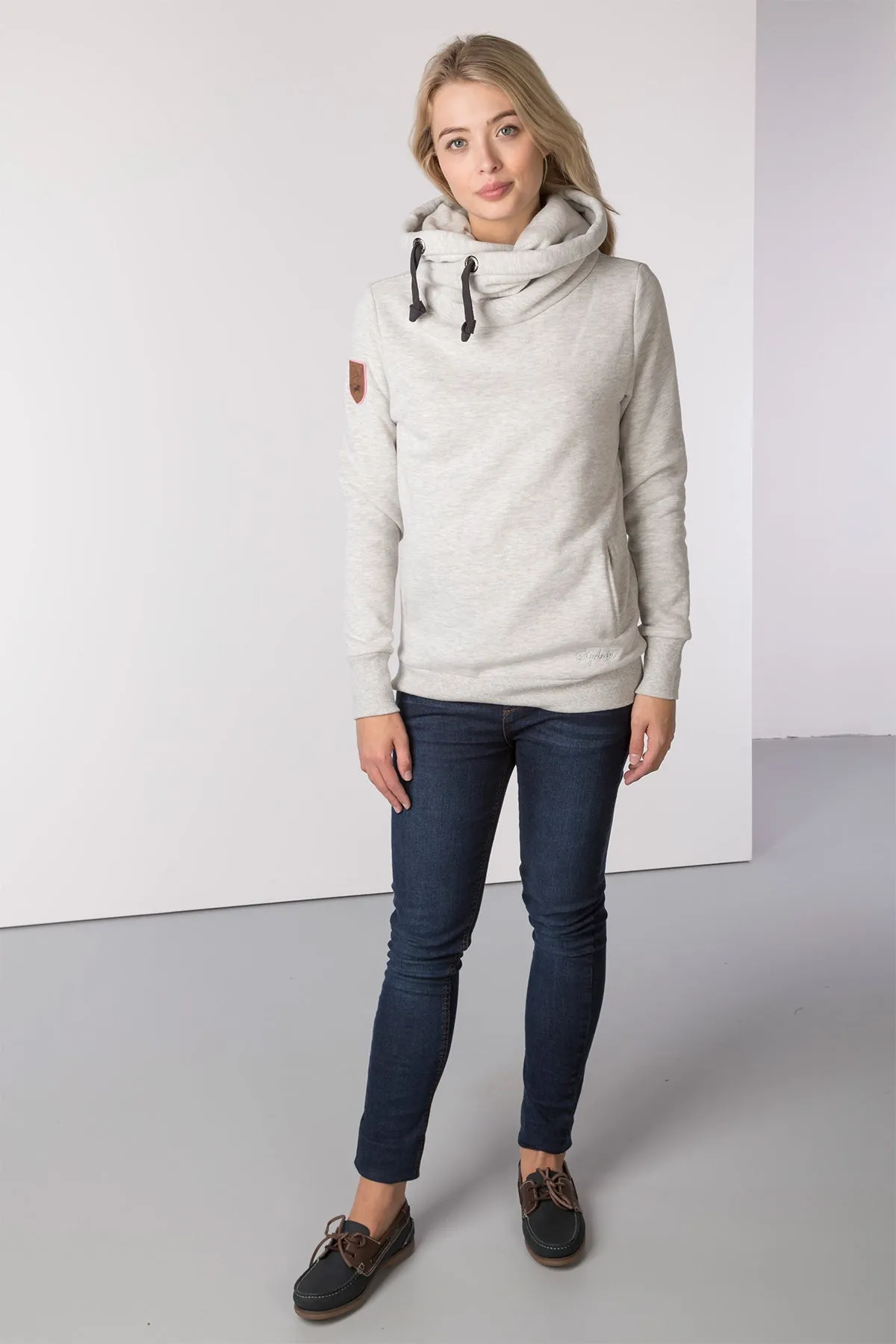 Ladies Cross Neck Hoody