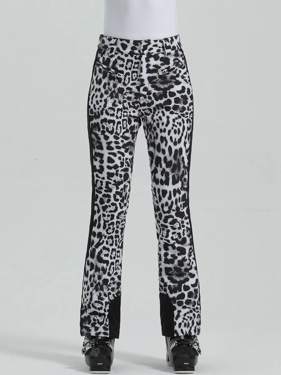 Leopard Printed Slim Snowboard Pants