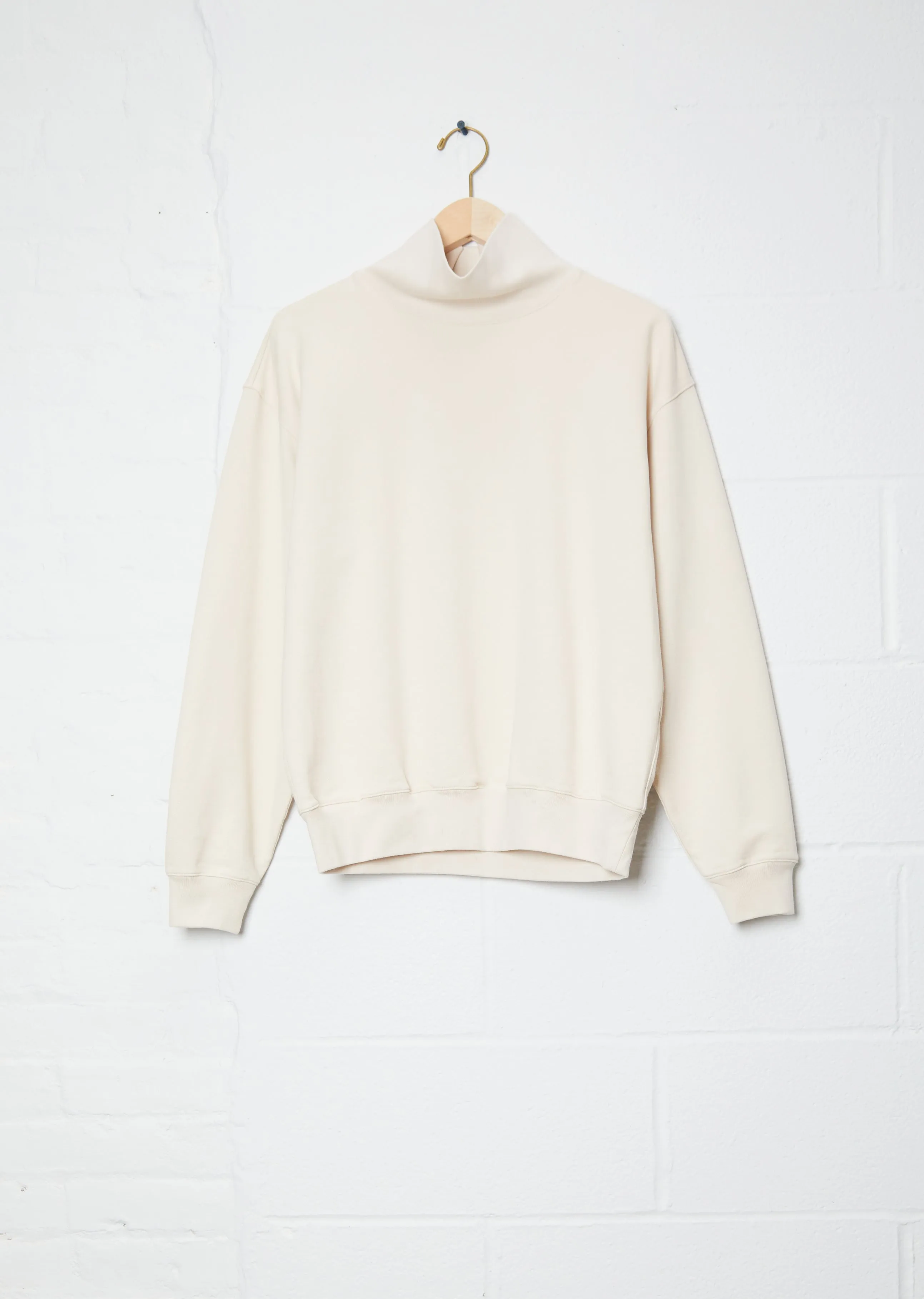 Mock Neck Sweat Shirt — Light Pink