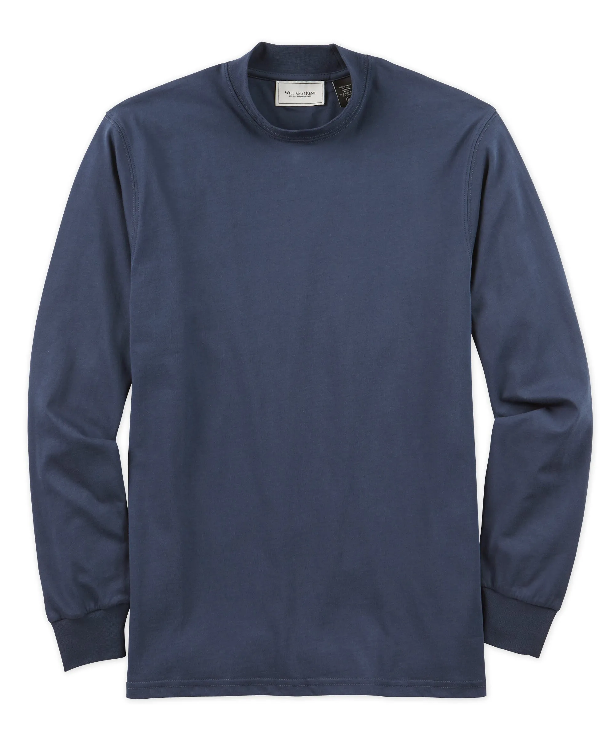 Pima Cotton Mock Neck Pullover