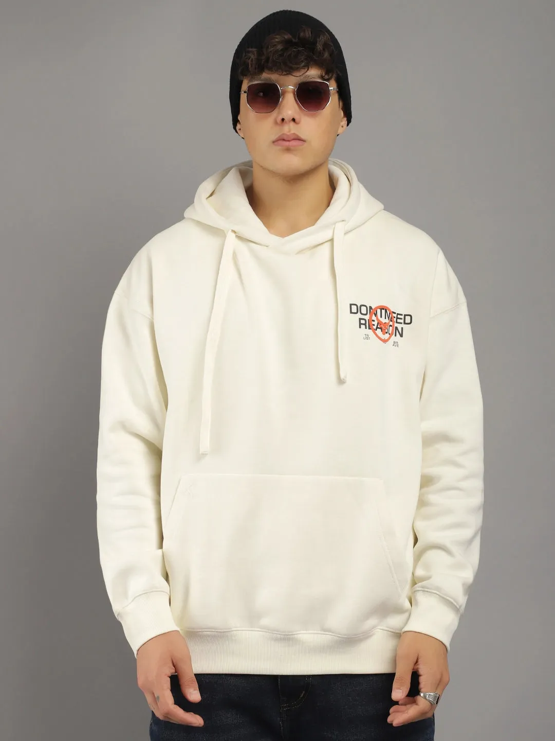 Savile Row Style White Oversized Hoodie