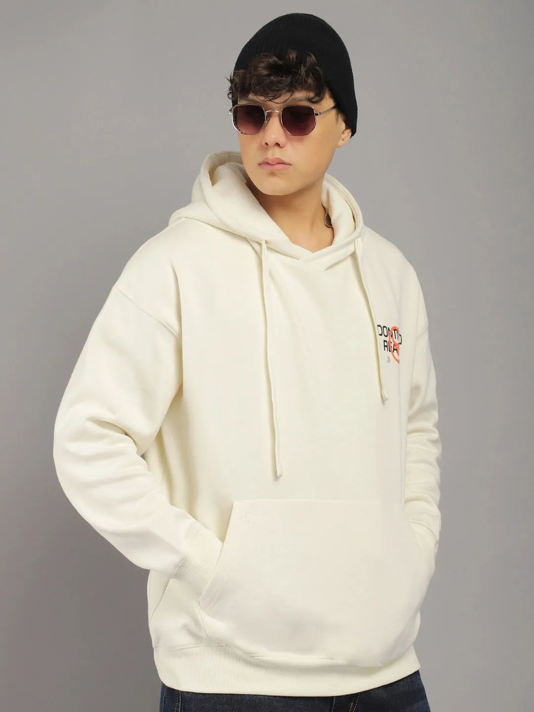 Savile Row Style White Oversized Hoodie