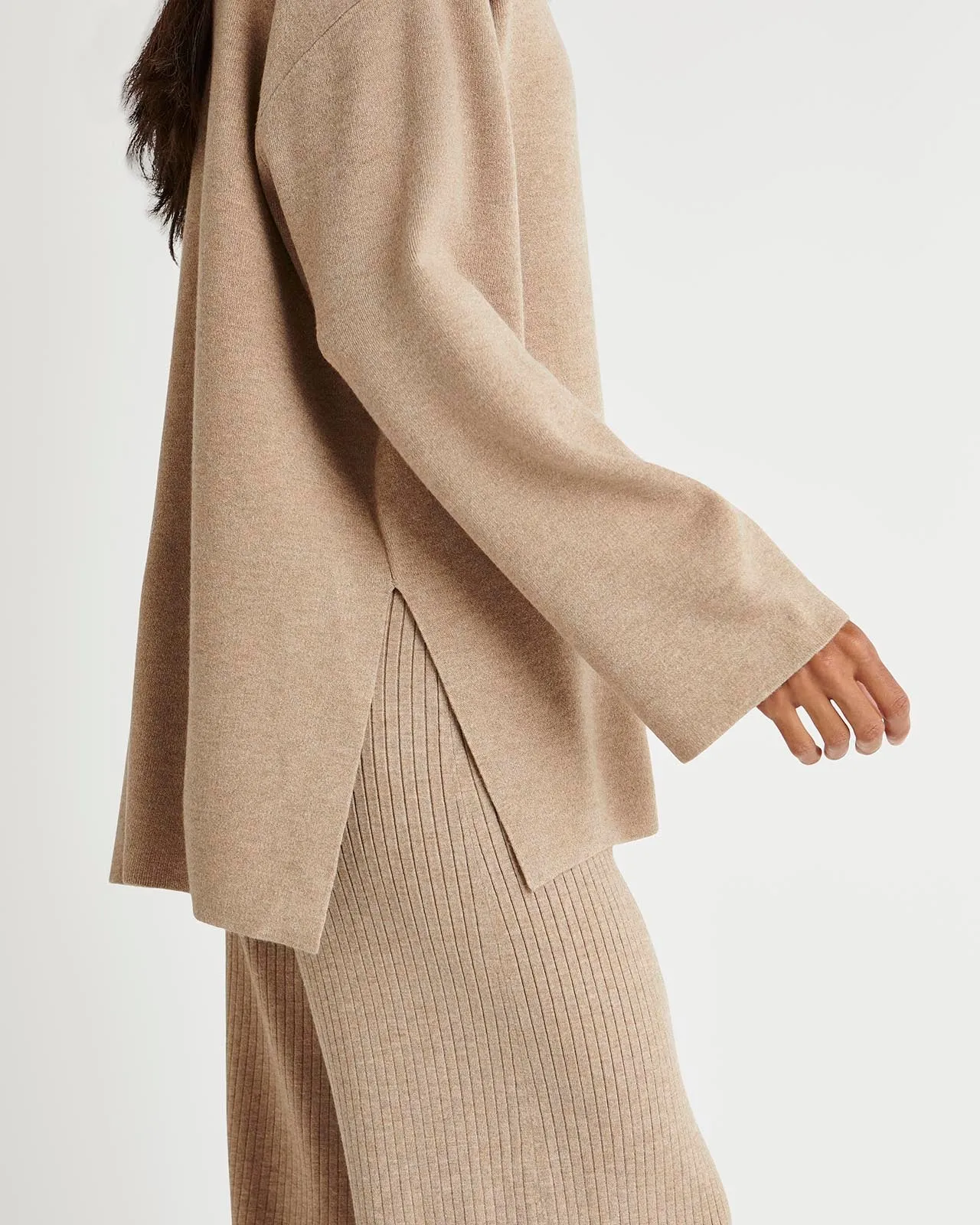 Splendid x Cella Jane Half-Zip Ribbed Sweater