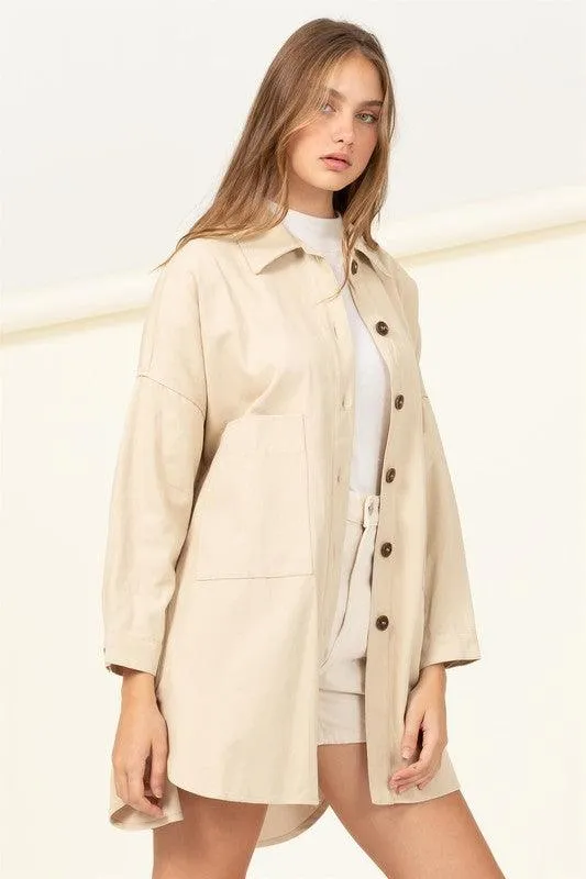 Sweet Fling Oversized Shirt Jacket