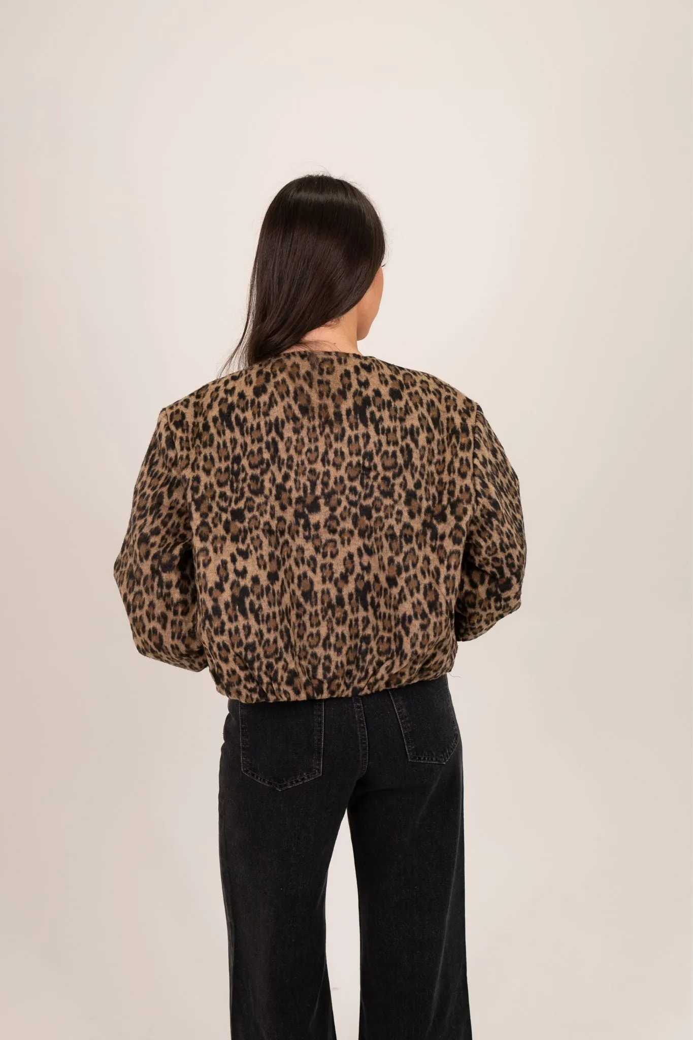 Taylor Bomber Jacket In Leopard Print