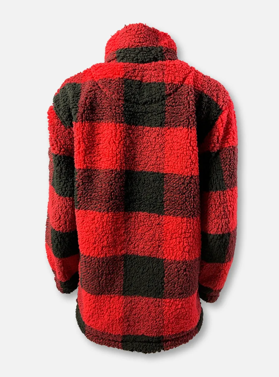 Texas Tech Red Raiders Double T Buffalo Plaid Sherpa Quarter-Zip Pullover