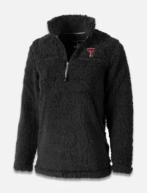 Texas Tech Red Raiders Double T  Quarter-Zip Sherpa Pullover In Grey