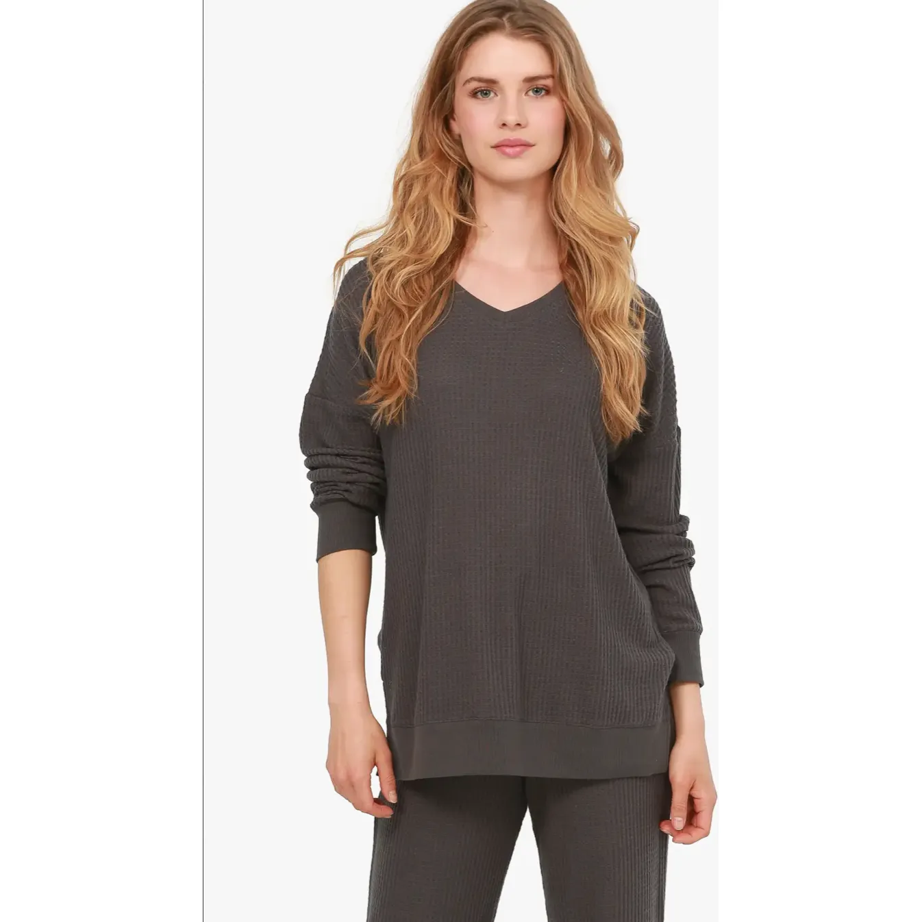 Thermal Grey Long Sleeve Pajama Set