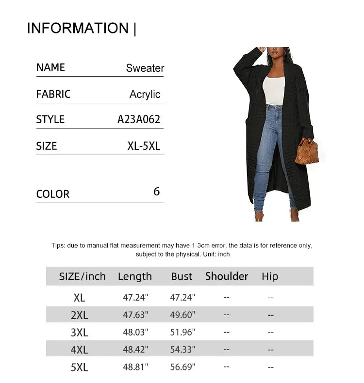 Women Longline Duster Cardigan for Winter