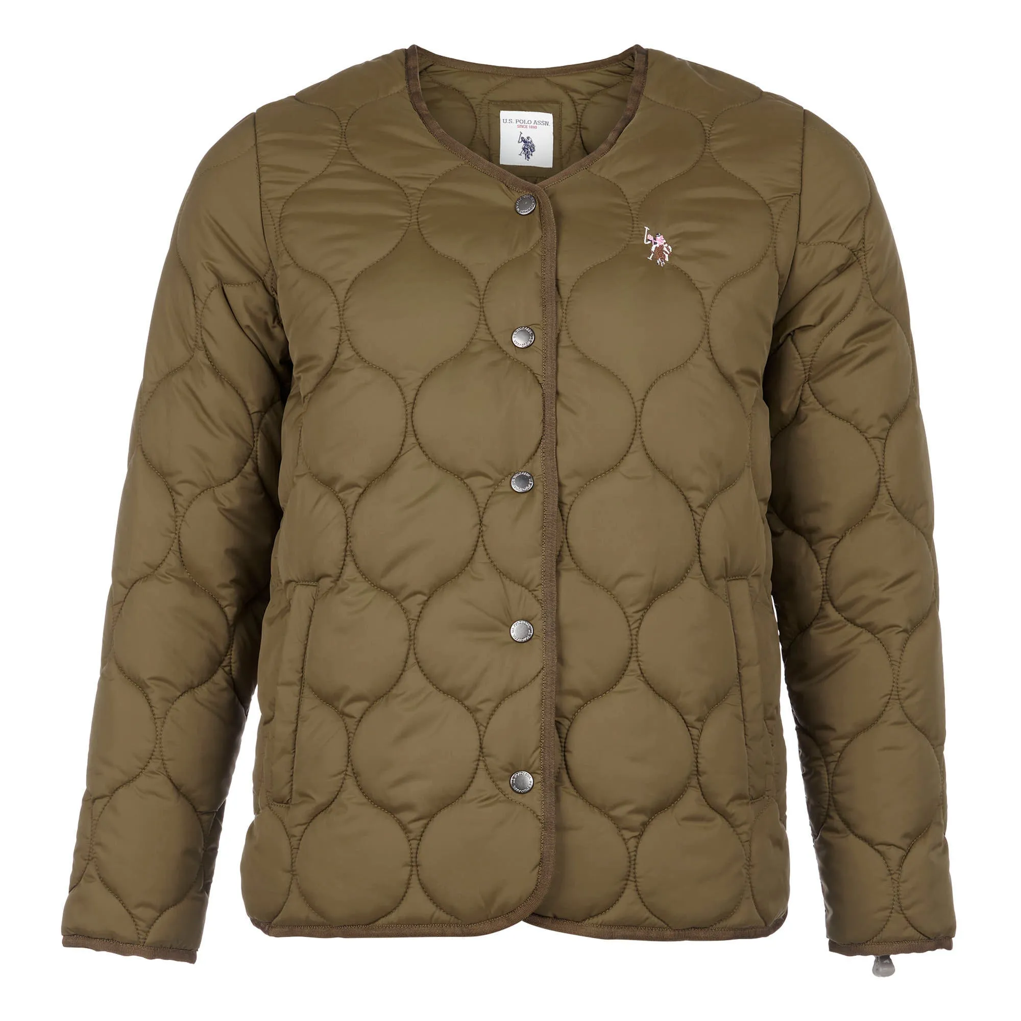 Womens Onion Quilted Jacket in Military Olive