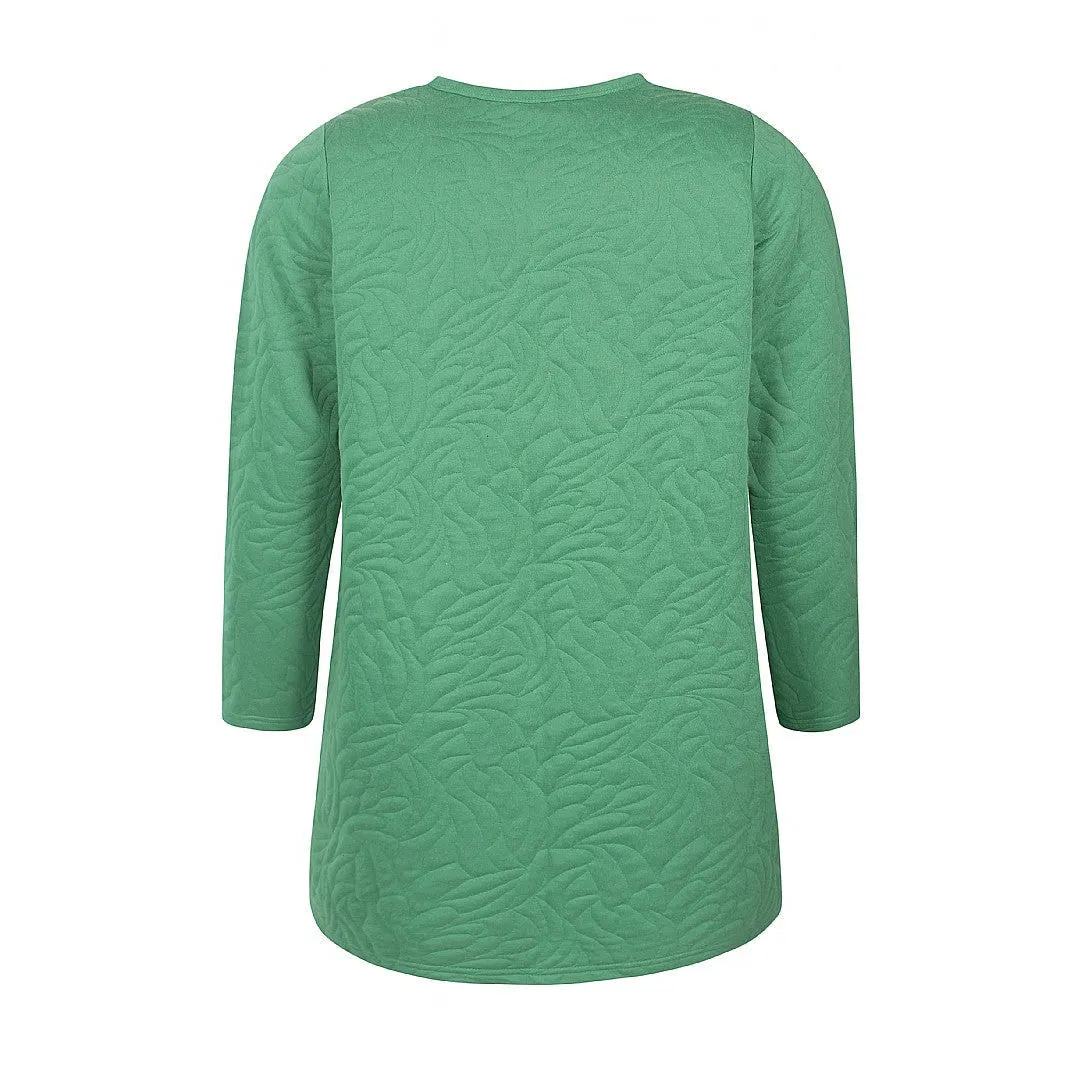 Zhenzi Reimer Longline Cardigan in Green